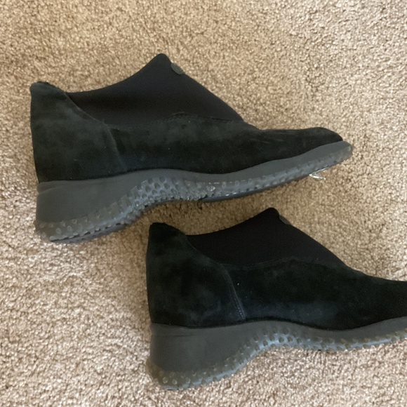 Vintage Bogner Square Toe Black Suede Ankle Boots Womens Size 7B - Picture 4 of 6